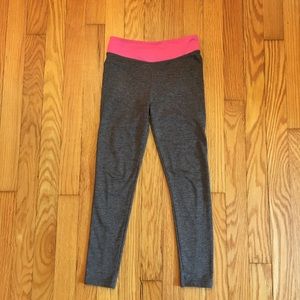 H&M Sport Athletic Leggings Gray Pink 6-8 Yrs
